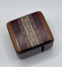 Vintage Handmade Wooden Stamp Roll Dispenser —Heartwood Creations picture