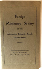 WINSTON-SALEM N. C. 1938 By-Laws Foreign Missionary Society of Moravian Church picture