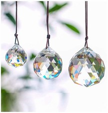 Clear Crystal Ball Set 20/30/40mm Faceted Prism Crystal Ball Hyaline Dora picture