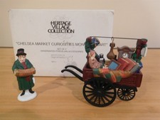 Dept 56 Dickens Village - Chelsea Market Curiosities Monger & Cart - Set of 2 picture