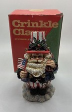 VTG 1994 Crinkle Claus American Santa #657224 Christmas Figurine Decor Flag picture