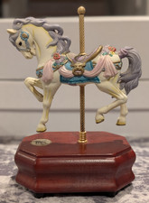 Vintage Carousel Collection Horse Music Box TESTED 1992 Giftec 