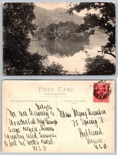 Ellen's Isle Loch Katrine Scotland RPPC Postcard 1910 Posted UK to USA picture
