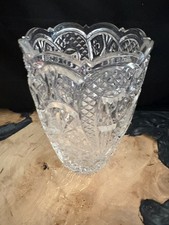 Ofnah Crystal, Made in Czechoslovakia 24% pbO Vase Vintage 6 inch Height  picture