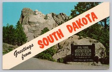 Postcard Greetings From South Dakota Mt. Rushmore picture