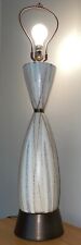 Vintage 1960s Ceramic Hourglass-Shaped Pottery Lamp Mid Century Modern Lighting picture