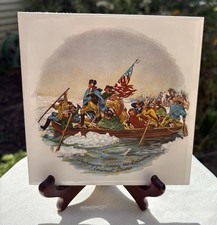 Vintage H & R Johnson Washington Crossing the Delaware - 6 x 6