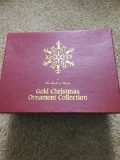 The Danbury Mint 1997 23k Gold Plated Christmas 12 Ornaments.  Papers & Receipts picture