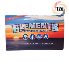 12x Packs Elements Single Wide 1.0 | 100 Papers Each | + 2 Free Rolling Tubes picture