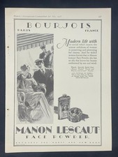 Magazine Ad - 1928 - Bourjois Face Powder - Paris picture