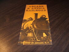 ARCADE & ATTICA RAILROAD 1960's TIMETABLE ARCADE NEW YORK picture