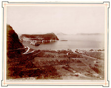 Carlo Brogi, Italy, Contorni di Napoli, Panorama di Nisida vintage albumen prin picture