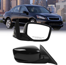 Right Side Mirror Compatible with 08-12 Honda Accord Black 5 Pins picture