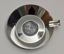 Vintage Ashtray William Adams Trinket Dish Towle 1 Lire Coin 1916 Silver Plated picture
