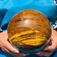 8.8LB Natural Tiger's eye stone quartz Sphere crystal ball rock Healing picture