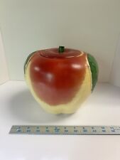Vintage Hull Pottery Glazed Painted Blushing Apple Cookie Jar picture