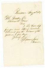 1869 Providence RI Letter Shipment of Tables & Bedsteads to Whitinsville, MA picture