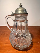 Early to Mid 20th C. Syrup Pitcher; Pressed Glass; 6