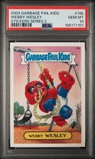 2004 Garbage Pail Kids All-New Series 2 ANS2 WEBBY WESLEY 19b PSA 10 Spiderman picture