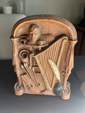 Vintage Syroco Harp Bookends Pair Classical Music Arts Library Decor picture