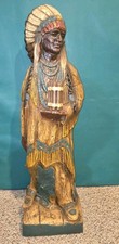 Vintage 50s/60s Tobacco Store Indian Chief Figure,Artistic Latex Foam,ALFCO,36