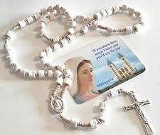 Medjugorje Stone Rosary Apparition Hill ground Medjugorje Handmade +Holy Gift  picture