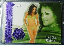 2023 Bench Warmer Emerald Archive Claudia Jordan Shamrock Purple Foil 2/2 SSP picture
