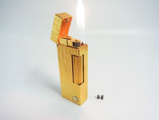 Dunhill Rollagas Lighter d Mark Gold Plated w/2p flint All Working (900 picture