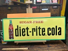 Vintage Diet-Rite Cola Sign Metal Embossed Soda Store picture