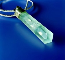 The Stone Of Luck: Marvelous Raw Aquamarine Crystal Necklace Natural Specimen picture