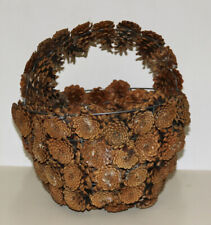 pinecone vintage rustic decorative basket picture