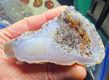 Blue Light Purple Chalcedony completely Banded Agate  Chunk 8.3oz.  Beautiful  picture