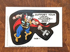 Vtg 1975 Topps Marvel Super-Heroes Sticker  Thor Tan Test Back - Ex Cond picture
