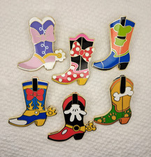 Disney Loungefly Our Universe Cowboy Boots Mystery 6 Pin Set Mickey and Friends picture