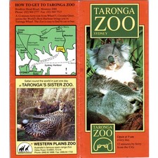 Vintage Taronga Zoo Sydney Australia Fold Out Travel Brochure L2-5 picture