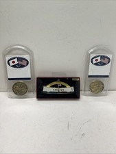 Two Pearl Harbor 74th Anniversary Medallions & USS Arizona Memorial Ornament NEW picture