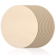 Jetec 18 Inch Round Wood Circles Unfinished for Crafts 12 Pieces picture