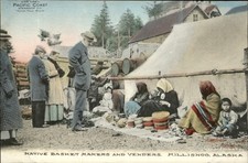 Klawock AK Native Basket Makers and Venders c1900s-10s Vintage Postcard picture