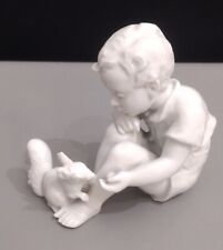 Rosenthal Kunstabteilung Selb Germany Figurine Boy w/Squirrel 1663 white picture