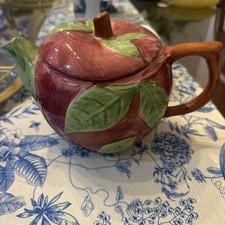 vintage Franciscan apple figural ceramic teapot picture