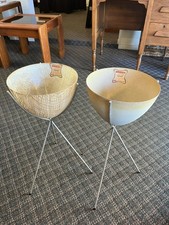 MCM atomic Kimball 1960s Fiberglass Round Planters pair picture