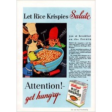 1933 Kellogg's Rice Krispies Cereal Original Vintage Print Ad picture