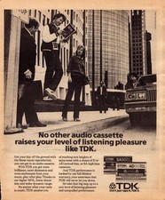TDK SA90 AD90 Audio Cassette Tape Vintage Print Ad 1984 Don't Just Tape It Black picture