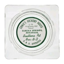 Vintage Ashtray / Ernie's Hickory House / US 62W / Eureka Springs Arkansas AR picture