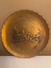 Wendell August Forge Large Plate Solid Bronze Handmade Paul Revere Ride w/Patina picture
