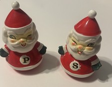 VTG Winking Santa Claus Salt and Pepper Shakers- Holt Howard - Made In Japan picture
