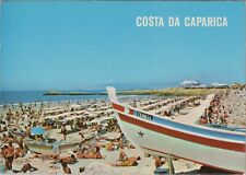 Costa da Caparica, Portugal, Brightly Painted Boat Beach Postcard UNP B3511.D1 picture
