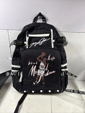 Michael Jordan Chicago Bulls #23 basketball black & white backpack new picture