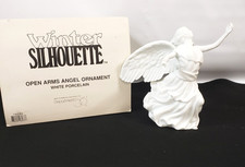 Vintage Dept 56 Winter Silhouette Open Arms Angel large ornament w/box #78586 picture