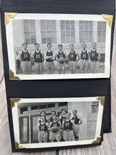 1920’s Photograph Album, 65 Photos Flappers Cowboys Baseball Football Basketball picture